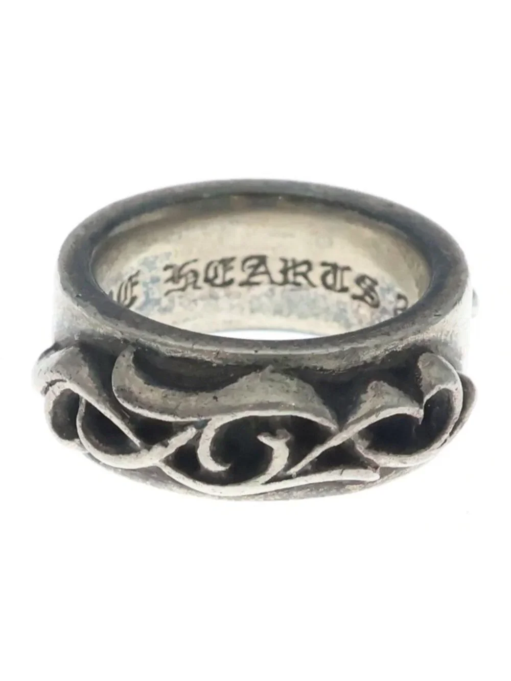 Chrome Hearts Dbl Narrow Vine Band Double Silver Ring